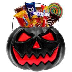 Balde Ab�bora Preto Festa Doces e Decora��o Halloween dia das Bruxas