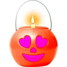 Balde de Ab�bora Cora��o Laranja Festa Doces e Decora��o Halloween dia das Bruxas