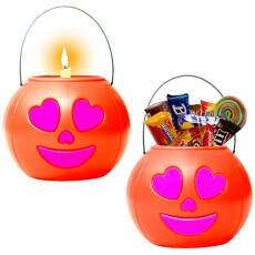 2 Ab�boras de Cora��o Laranja Festa Decora��o Halloween dia Bruxas