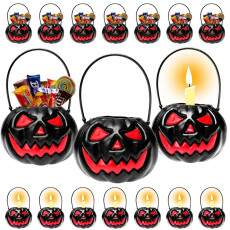 Kit com 10 Mini Balde Ab�bora Preta Festa dia das Bruxas Halloween