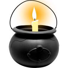 Mini Caldeir�o Preto dia das Bruxas Decora��o de Mesa e Porta Doces