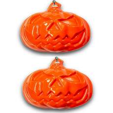 2 Pain�is em Formato de Ab�bora para Decorar parede Festa das Bruxas Halloween