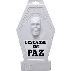 Painel Decorativo L�pide de Pendurar 50cm Halloween Bruxas