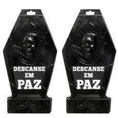 2 Pain�is Decorar Parede L�pide Preta 50cm Halloween Dia Bruxas