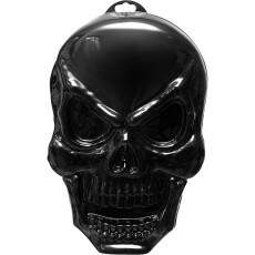 Caveira Preta Grande Pendurar Decorar Festa Bruxas Halloween