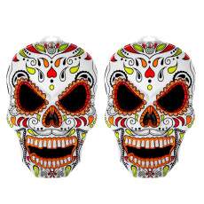 2 Caveiras Mexicana Decora��o de Festa Halloween Dia Mortos