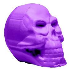 Mini Cr�nio Caveira Decorativa Festa Bruxas Halloween Roxa