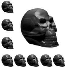 10 Mini Cr�nios Caveiras p/ Festa dia Bruxas Halloween Preto