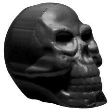 Cr�nio Caveira Preta para dia das Bruxas Mortos Halloween Enfeite e Lembrancinha