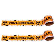 2 Faixas Decora��o Laranja Halloween Festa Zone Infectada