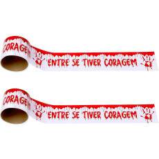 2 Faixas Decora��o Vermelha com Sangue Halloween Festa