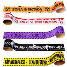 Combo 5 Faixas para Decora��o Festa Halloween Dia das Bruxas