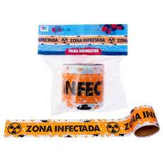 Faixa de Decora��o Laranja Halloween Festa Zone Infectada
