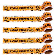 5 Faixas Decora��o Laranja Halloween Festa Zone Infectada
