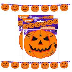 Bandeirinhas Ab�bora Enfeite Decora��o Festa Bruxas 6 Metros
