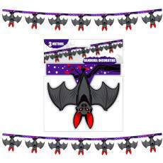 Bandeirinha Morcego Enfeite Decora��o Festa dia Bruxas 3Mts