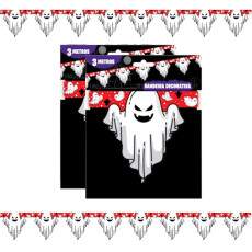 Bandeirinha Fantasma Enfeite Decora��o Festa Bruxas 6 Metros