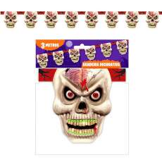 Bandeirinha Terror Enfeite Decora��o Festa dia Bruxas 3 Metros Varal de Pendurar