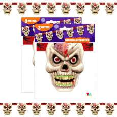 Bandeirinha Terror Enfeite Decora��o Festa dia Bruxas 6 Metros Pendurar Varal