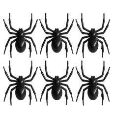 Decora��o Festa Halloween Dia Bruxas 6 Aranhas de Pl�stico