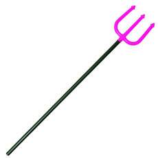 Tridente Rosa Diabo Decora��o Enfeite Fantasia Halloween