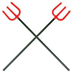 2 Tridentes Diabinho Decora��o Enfeite Fantasia Halloween