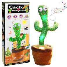 Brinquedo Infantil Cacto Falante M�sicas Luz Repete Falas Recarreg�vel