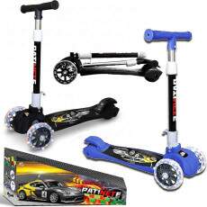 Patinete Super Scooter Carros 3 Rodinhas Refor�ado com Luz