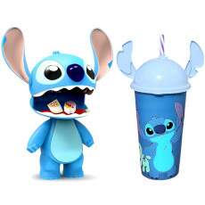 Boneco Stitch Comil�o Orelhas Articulado Elka + Copo Infantil