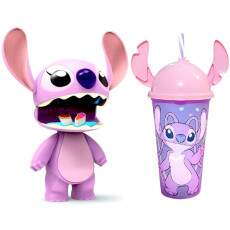Boneca Angel Stitch Comilona Articulada + Copo com Orelhas