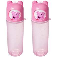 2 Box Multiuso Girat�rio Estampa Peppa para objetos Escova