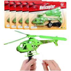 5 Helic�ptero Voa Corda Brinquedo e Lan�ador Atacado Lojista