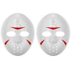 2 M�scaras de hockey Jason Fantasia Festa Halloween Carnaval