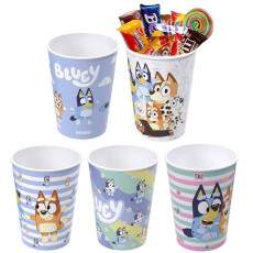 5 Copos p/ Festa Infantil Lembrancinha Decora��o Bluey Bingo