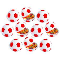 14 Potes de Bola de Futebol Vermelho Sacolinha Surpresa