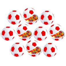 25 Potes de Bola de Futebol Vermelho Times Sacolinha Surpresa