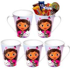 5 Canecas Casa M�gica Gabby Festa Infantil Lembrancinha