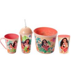 Kit 4 em 1 da Moana 2 Copos Caneca e Balde Pipoca Original
