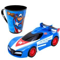 Kit Carrinho Capit�o Am�rica Fantastic Car 13cm com Caneca
