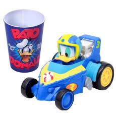 Kit Carrinho Fric��o Pato Donald Fantastic Car 13cm com Copo