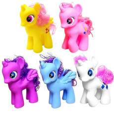 Cole��o com 5 Unic�rnios Pony Coloridas no Ovinho de Vinil