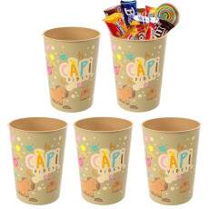 5 Copos Capivara para Doces Festa Infantil e Lembrancinha 