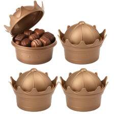 4 Potes Coroa p/ Sacola Surpresa Doces e Decora��o Festa