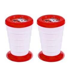 2 Copos Retr�til Encolhe 330ml Minnie Vermelho Leva na Bolsa