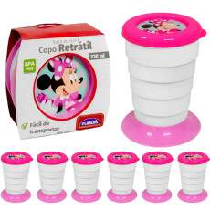 20 Copos Retr�til da Minnie Rosa Atacado Festa Infantil