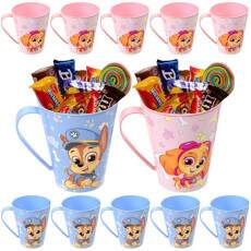 10 Canecas da Patrulha Canina Azul Rosa Lembran�a Festa Infantil