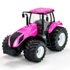 Trator de Brinquedo Infantil Rosa Realista Pneu de Borracha