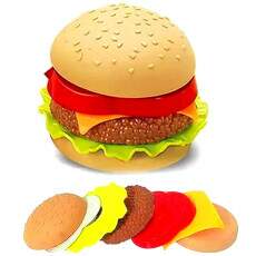 Hamb�rguer de Brinquedo Comidinha Monta e Desmonta Infantil