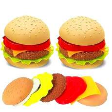 Kit 2 Lanches e Hamb�rguer Brinquedo de Montar Educativo