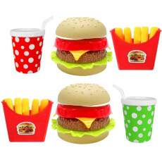 Kit com 2 Combos de Hamb�rguer do MC Brinquedo de Montar Batatinha e Refrigerante